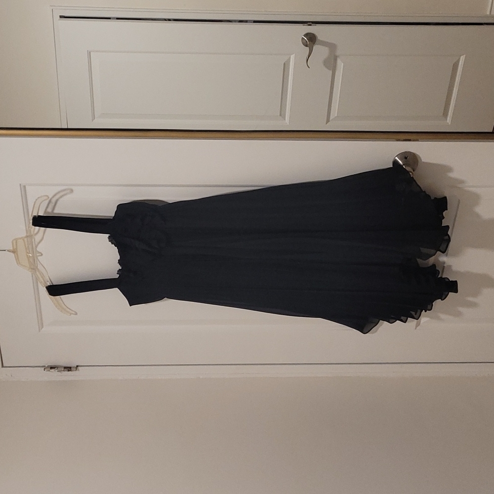 Black Zara Asymmetrical Hem Dress